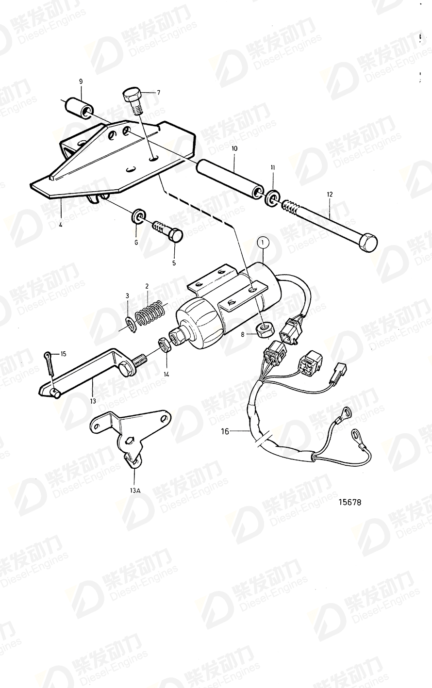 VOLVO Cable kit 873638 Drawing